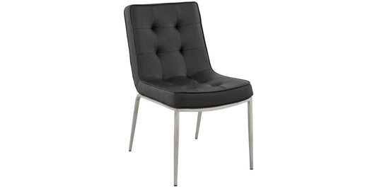 NEUF - Chaise Simple en Simili Cuir Pennsylvania Noire par Coti Design