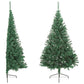 NEUF - vidaXL Sapin de Noël artificiel moitié avec support vert 180 cm PVC