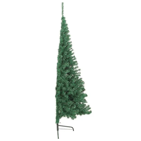NEUF - vidaXL Sapin de Noël artificiel moitié avec support vert 180 cm PVC