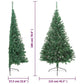 NEUF - vidaXL Sapin de Noël artificiel moitié avec support vert 180 cm PVC