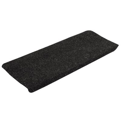 vidaXL Tapis d'escalier autocollants 15 pcs 65x24,5x3,5 cm Gris