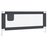 vidaXL Barrière de sécurité de lit d'enfant Gris foncé 200x25 cm Tissu