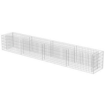vidaXL Lit surélevé à gabion Acier galvanisé 360x50x50 cm