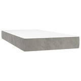 vidaXL Matelas de lit à ressorts ensachés Gris clair 100x200x20 cm