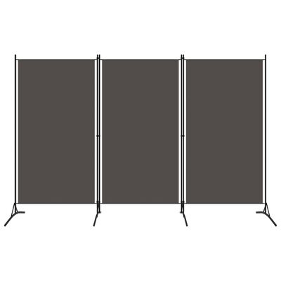 vidaXL Cloison de séparation 3 panneaux Anthracite 260x180 cm