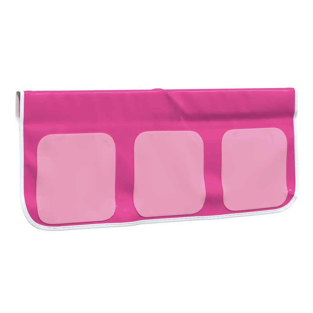 Rideaux pour lit mezzanine avec tunnel rose polyester - vidaXL
