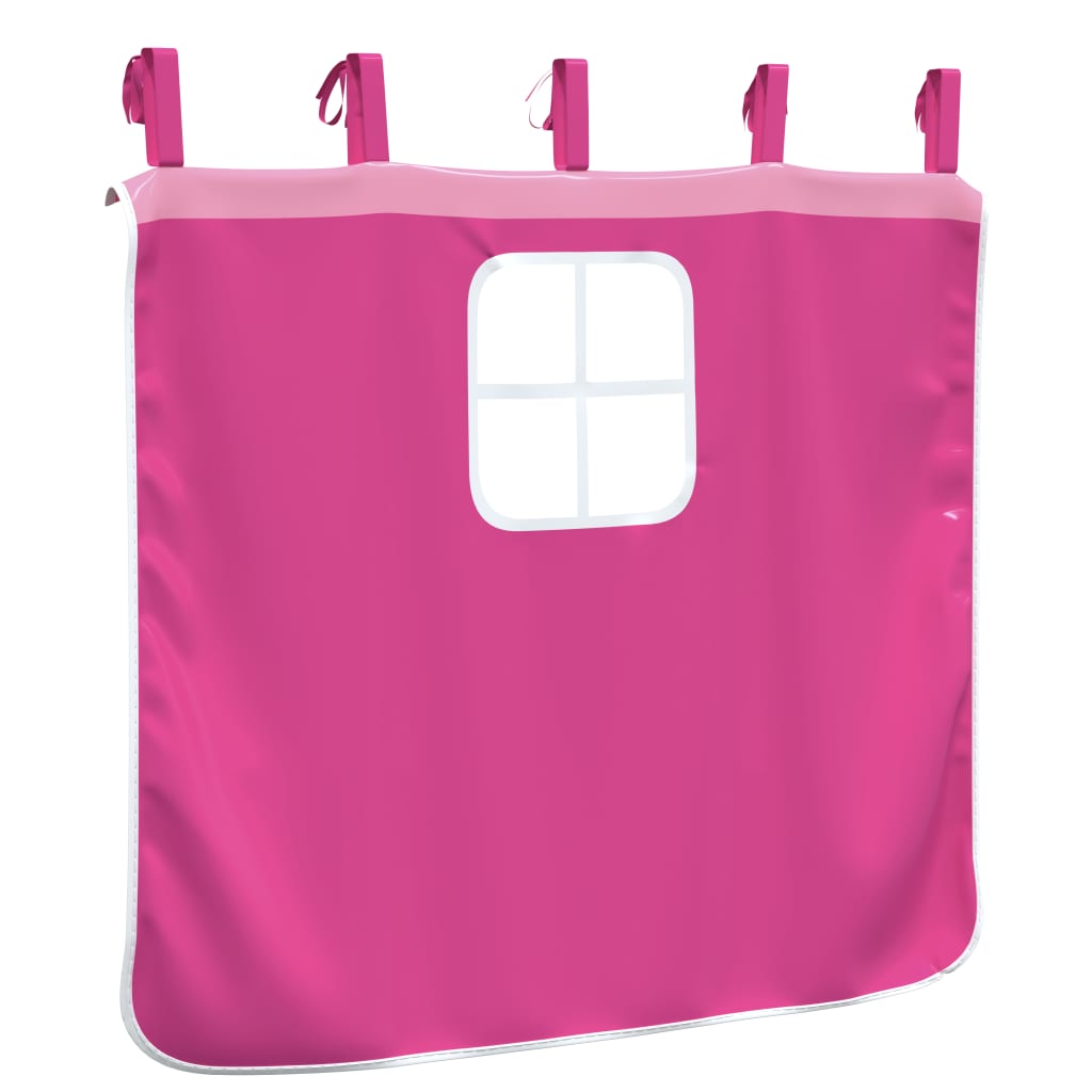 Rideaux pour lit mezzanine avec tunnel rose polyester - vidaXL