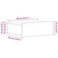 Tables de chevet flottantes 2 pcs Blanc bois d’ingénierie - vidaXL