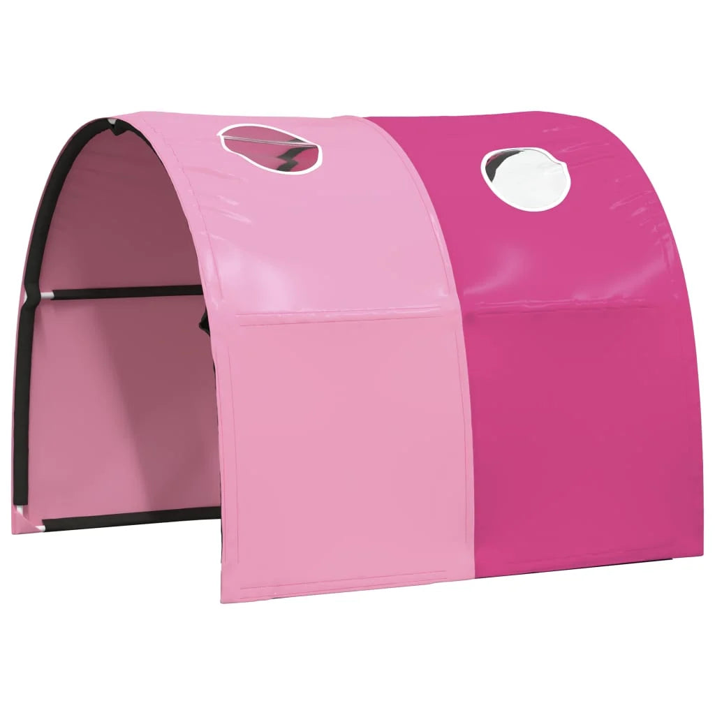Rideaux pour lit mezzanine avec tunnel rose polyester - vidaXL