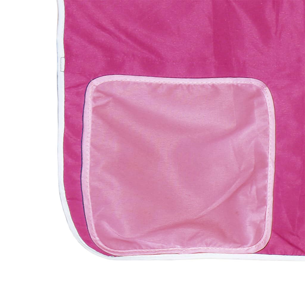 Rideaux pour lit mezzanine avec tunnel rose polyester - vidaXL