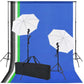 Kit de studio photo 5 toiles de fond colorées et 2 ombrelles - vidaXL