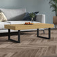 Table basse Marron clair et noir 120x60x40 cm MDF et fer - vidaXL
