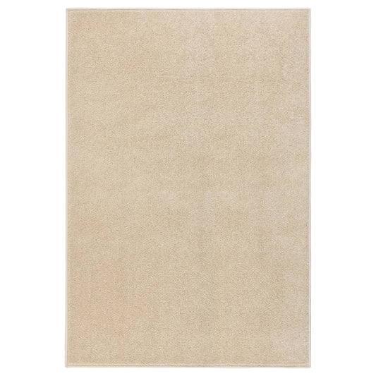 Tapis à poils courts 120x170 cm Beige vidaXL