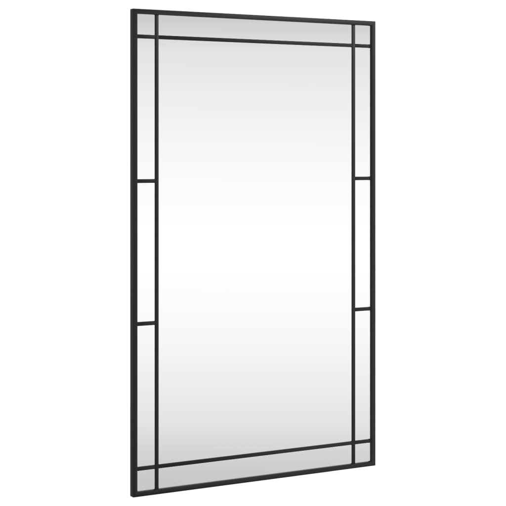 vidaXL Miroir mural noir 60x100 cm rectangulaire fer