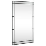 vidaXL Miroir mural noir 60x100 cm rectangulaire fer