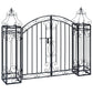 vidaXL Portillon ornemental de jardin Fer forgé 122x20,5x100 cm