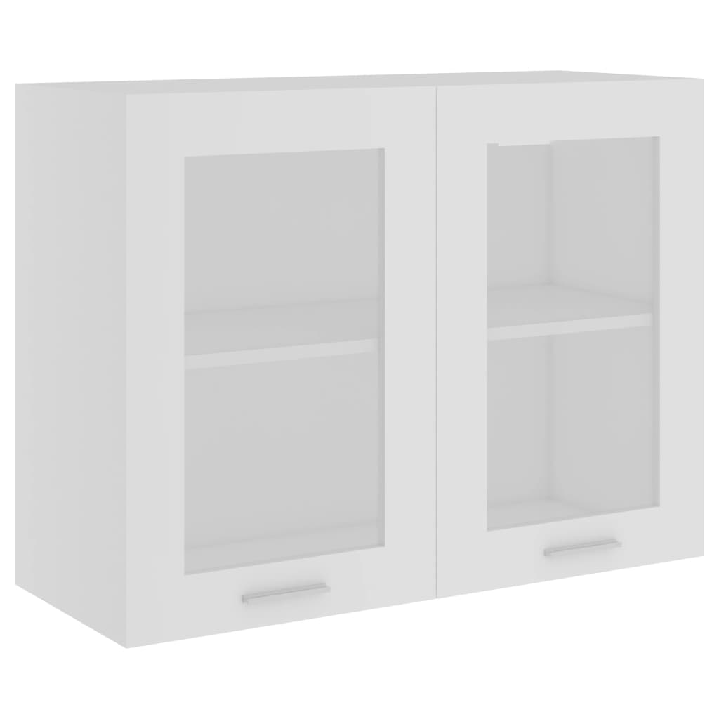 vidaXL Vitrine suspendue "Lyon" Blanc 80 x 31 x 60 cm Bois d'ingénierie