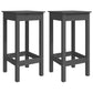 vidaXL Chaises de bar lot de 2 gris 40x40x78 cm bois de pin solide