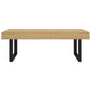 Table basse Marron clair et noir 120x60x40 cm MDF et fer - vidaXL