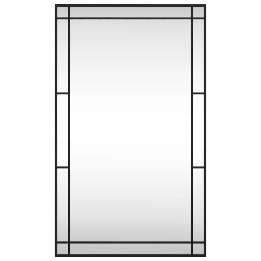 vidaXL Miroir mural noir 60x100 cm rectangulaire fer