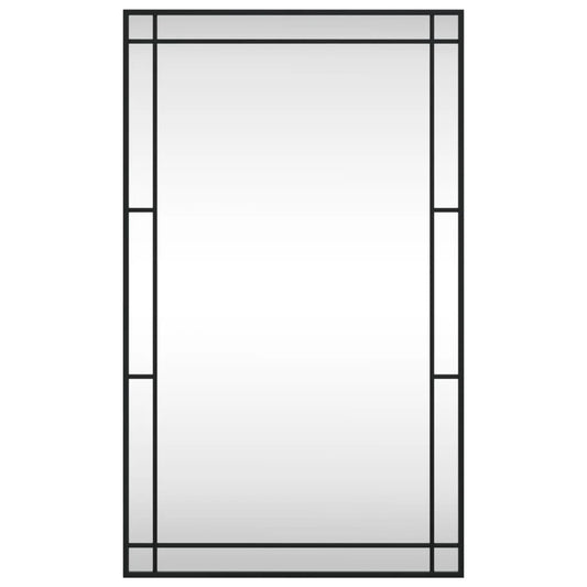 vidaXL Miroir mural noir 60x100 cm rectangulaire fer