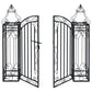 vidaXL Portillon ornemental de jardin Fer forgé 122x20,5x100 cm