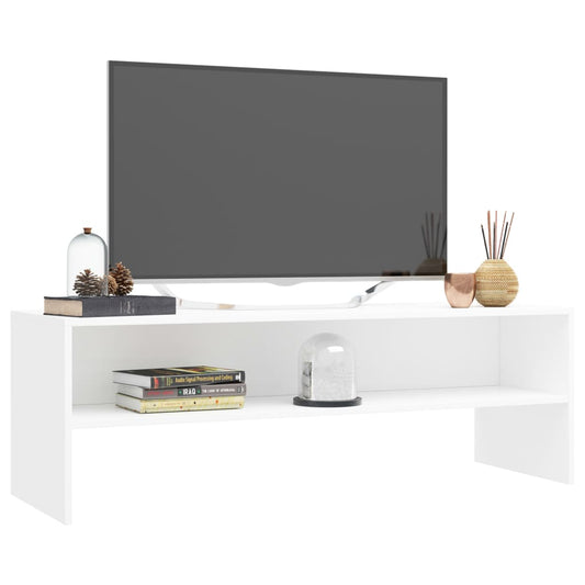 vidaXL Meuble TV Blanc 120x40x40 cm Bois d'ingénierie