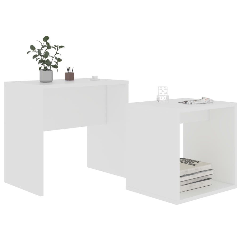 Ensemble de table basse Blanc 48x30x45 cm Bois d'ingénierie - vidaXL