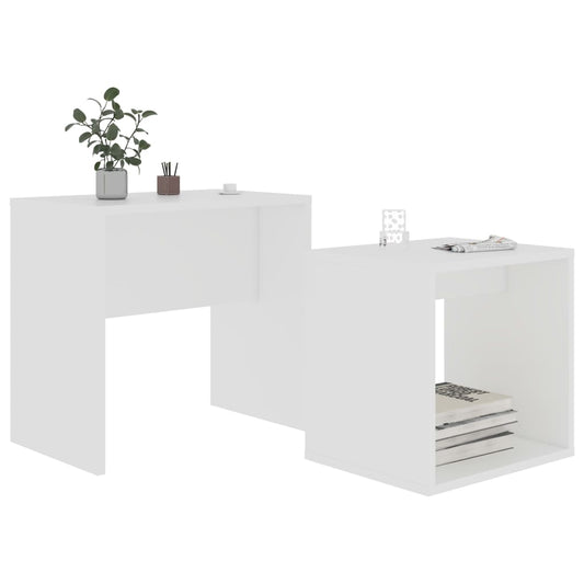 Ensemble de table basse Blanc 48x30x45 cm Bois d'ingénierie - vidaXL