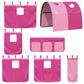 Rideaux pour lit mezzanine avec tunnel rose polyester - vidaXL