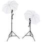 Kit de studio photo 5 toiles de fond colorées et 2 ombrelles - vidaXL