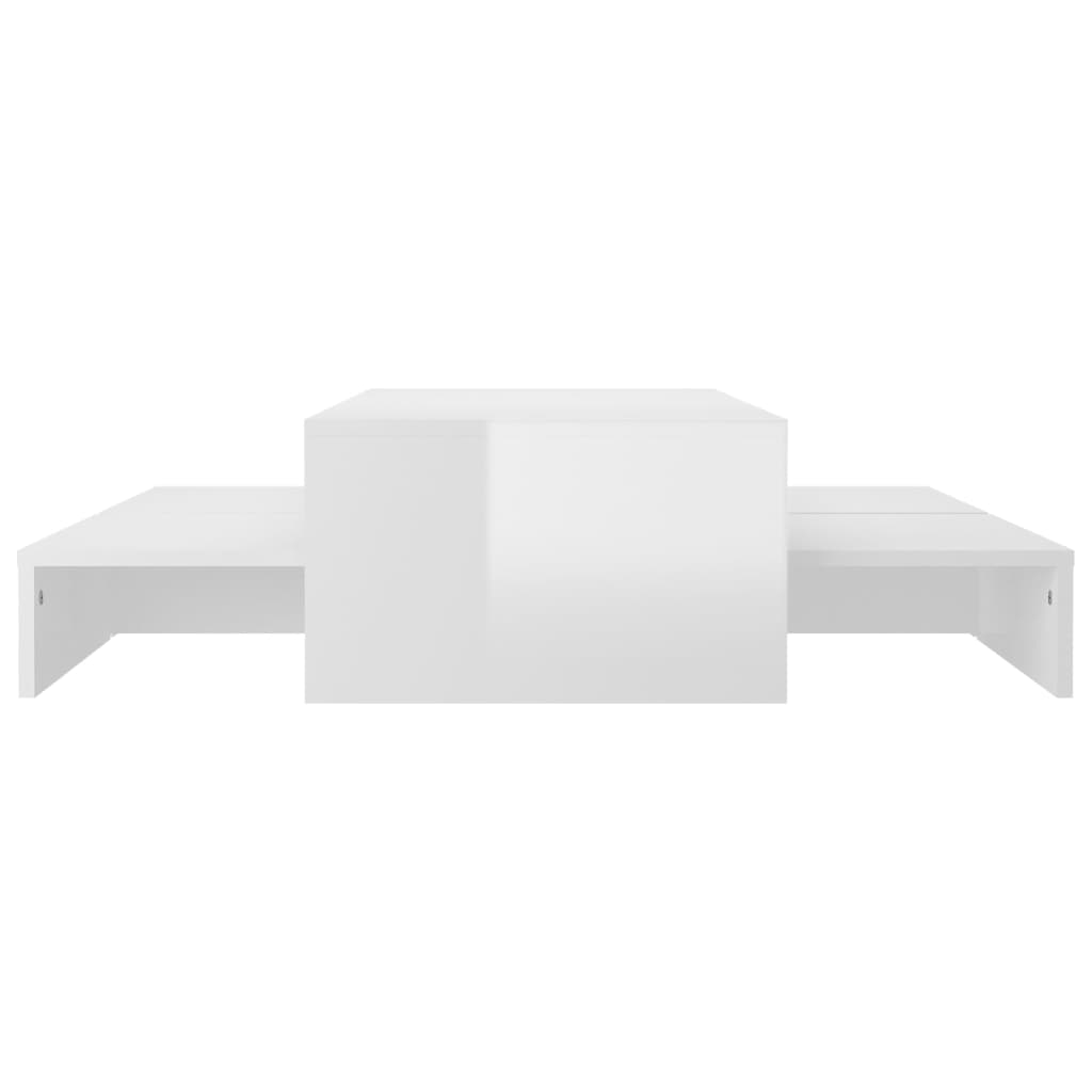 Ensemble de tables basses gigognes blanc brillant - vidaXL