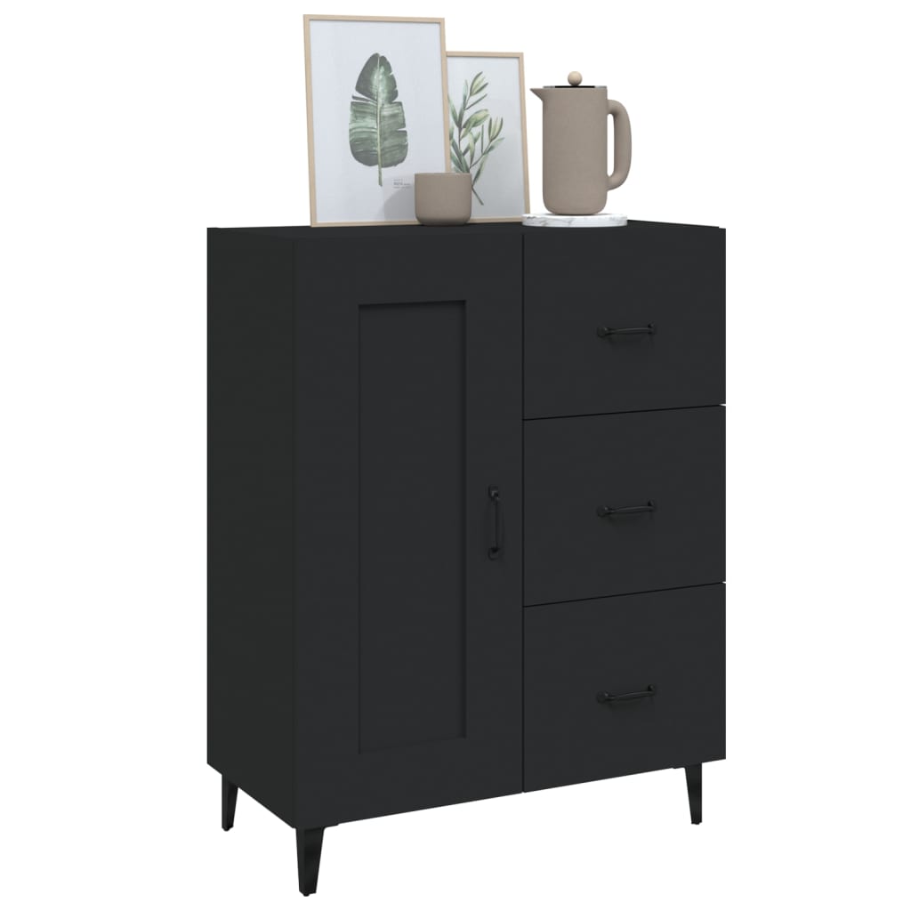 NEUF - vidaXL Buffet Noir 69,5x34x90 cm Bois d'ingénierie (monté)