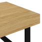 Table basse Marron clair et noir 120x60x40 cm MDF et fer - vidaXL