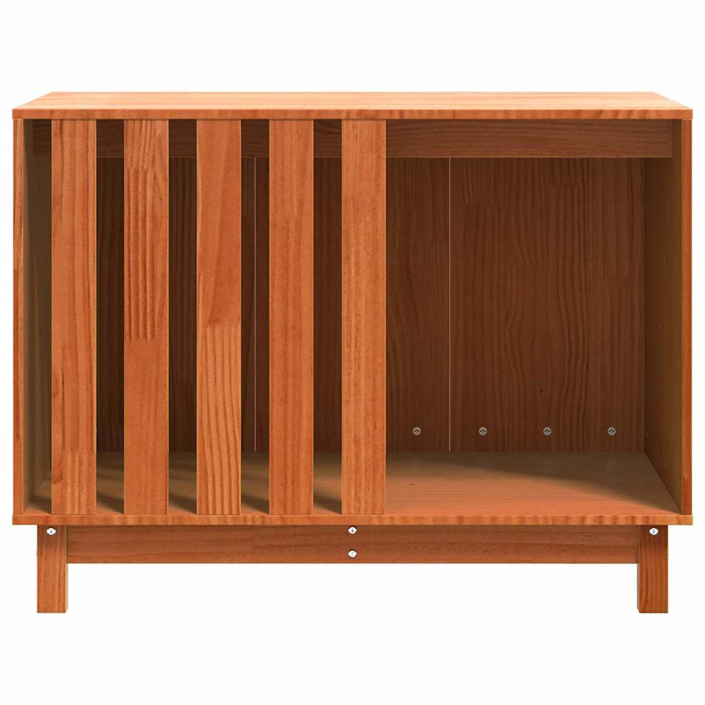 vidaXL Maison pour Chiens Brun cire 100 x 70 x 70 cm Pin massif