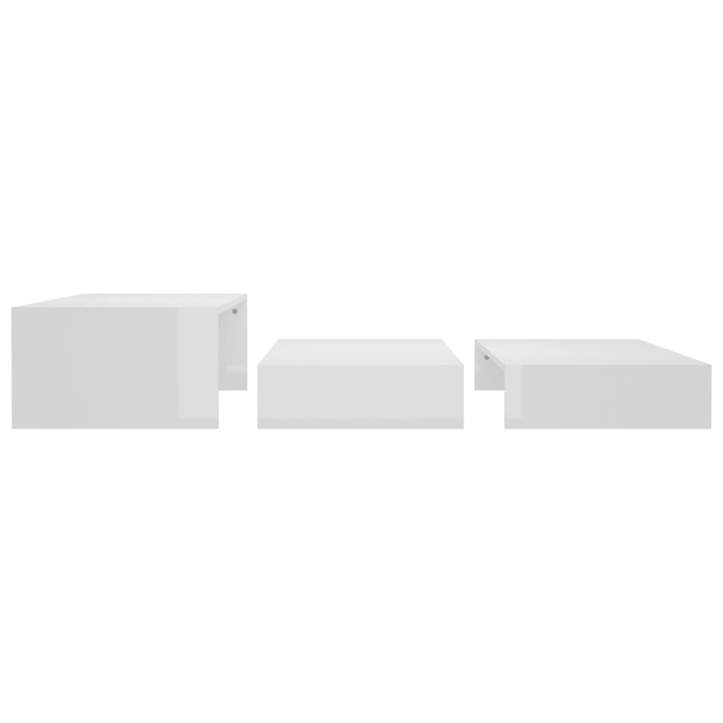 Ensemble de tables basses gigognes blanc brillant - vidaXL