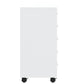 Armoire à tiroirs avec roulettes Blanc brillant Bois ingénierie - vidaXL