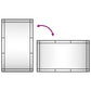 vidaXL Miroir mural noir 60x100 cm rectangulaire fer