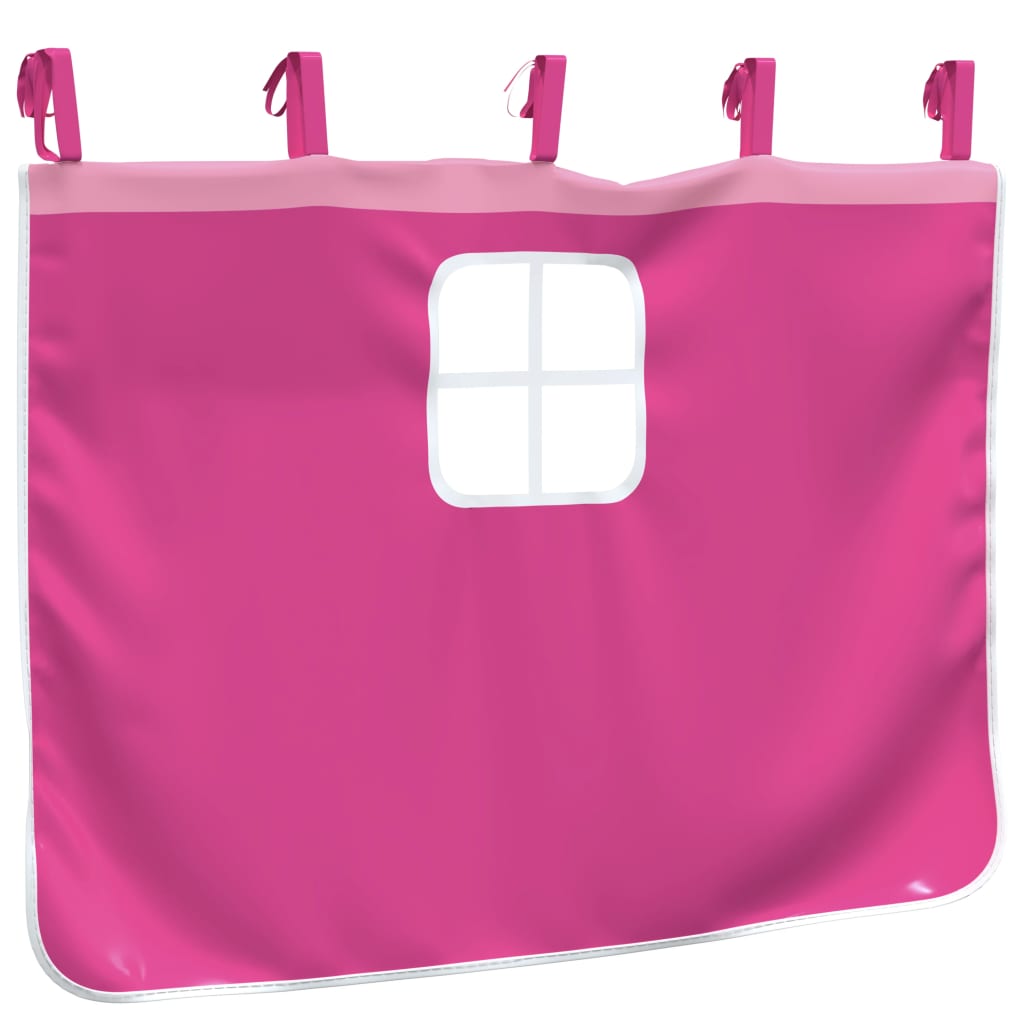 Rideaux pour lit mezzanine avec tunnel rose polyester - vidaXL