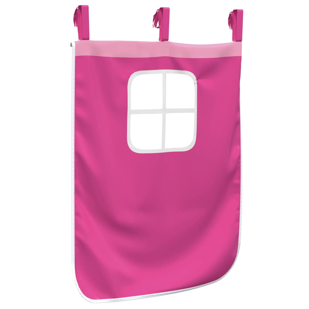 Rideaux pour lit mezzanine avec tunnel rose polyester - vidaXL