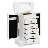 vidaXL Boîte à bijoux avec miroir MDF 25 x 13,5 x 34 cm