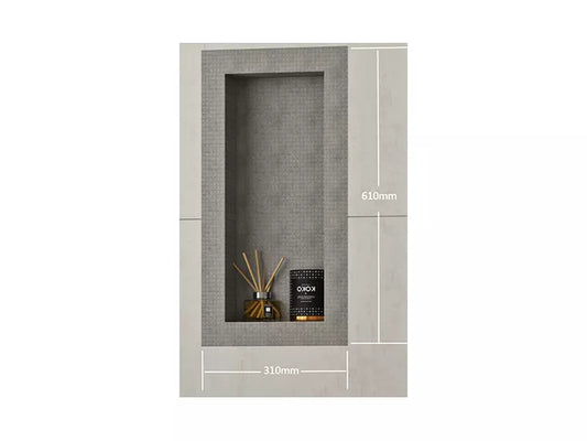 Niche de douche à encastrer et prête à carreler - 31 x 62 cm - KLARA
