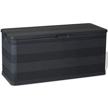vidaXL Boîte de rangement de jardin noir 117x45x56 cm