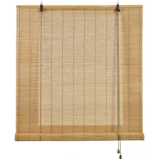 Store enrouleur en bambou naturel, store en bois pour l'intérieur I Miel, 150x175