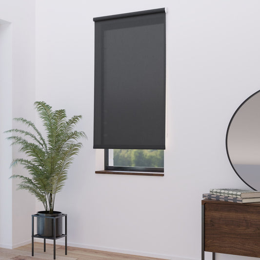 Store enrouleur tamisant screen Coloris:Gris anthracite - Largeur x Hauteur: 210 x 190cm
