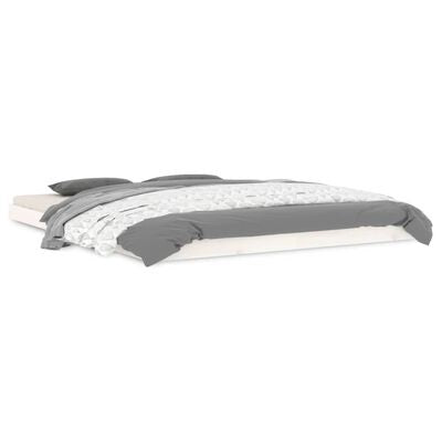 vidaXL Cadre de lit sans matelas blanc 160x200 cm bois de pin massif